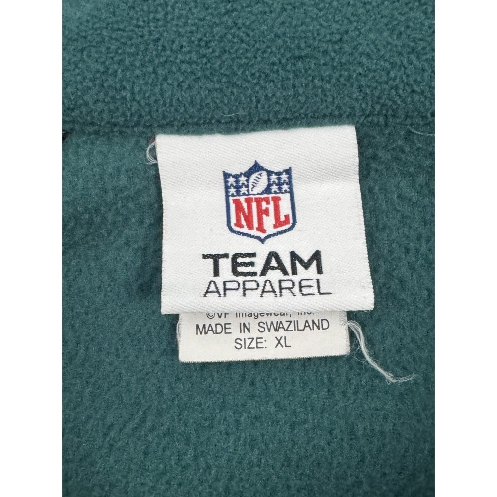 Y2K NFL Philadelphia Eagles Quarter 1/4 Zip Polyester Green XL Fleece Pullover - Picture 5 of 11